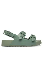 Sandały damskie - Melissa Sandały Melissa Cozy Sandal Ad 36895 Zielony - miniaturka - grafika 1