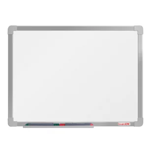 boardOK Biała magnetyczna tablica do pisania boardOK 60x45, rama anodowana VOK060045-1100 - Tablice i flipcharty - miniaturka - grafika 1