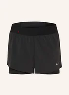 Spodnie sportowe damskie - Nike Szorty Do Biegania 2 W 1 Dri-Fit Swift schwarz - miniaturka - grafika 1