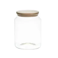 Pojemniki kuchenne - Fernity Słoik do przechowywania z drewnianą pokrywką 2,4l - miniaturka - grafika 1
