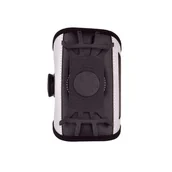 Etui i futerały do telefonów - Obrotowa opaska sportowa do smartfona (telefon 12cm) - szara - miniaturka - grafika 1