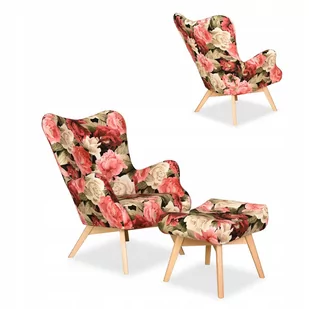 Fotel skandynawski Luna z podnóżkiem Family Meble - Fotele - miniaturka - grafika 1