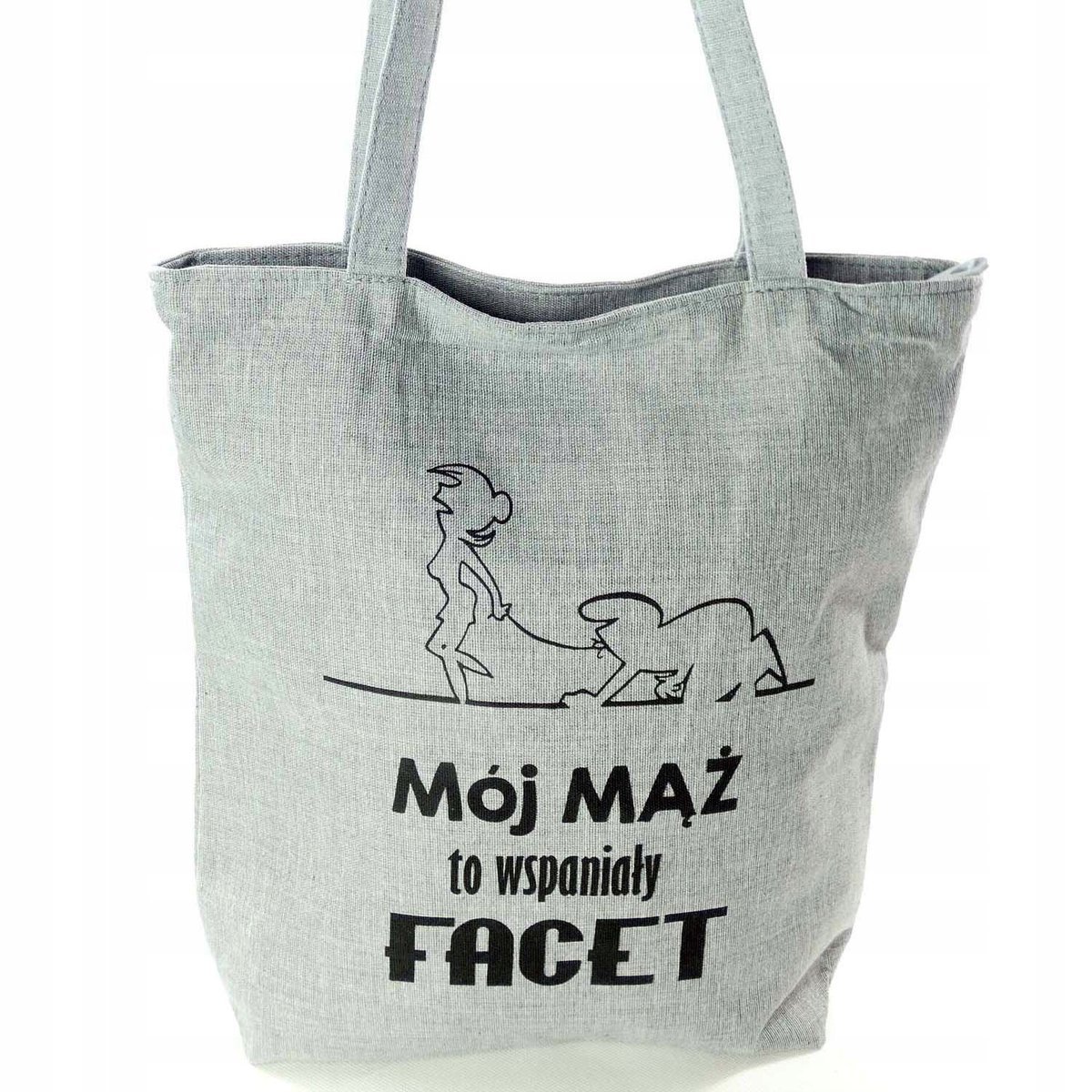 Moderna Torba Zakupowa La Linea Czarno Szara