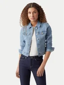 Kurtki damskie - Vero Moda Kurtka jeansowa Luna 10279492 Błękitny Slim Fit - miniaturka - grafika 1