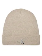 Czapki damskie - Calvin Klein Jeans Czapka Minimal Monogram Beanie K60K611542 Szary - miniaturka - grafika 1