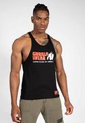 Koszulki sportowe męskie - Gorilla Wear Classic Fitness Tank Top – biały – Bodybuilding Sport czas wolny z nadrukiem logo, lekki i wygodny dla optymalnego ruchu z bawełny - miniaturka - grafika 1