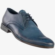 Półbuty męskie - Półbuty Wizytowe Męskie Skórzane Buty Klasyczne Niebieskie Rosetti 452 Niebieski 44 - miniaturka - grafika 1