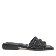 Klapki i japonki damskie - Klapki Michael Kors Mandy Slide 40R5MAFS2L Czarny - miniaturka - grafika 1