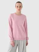 Bluzy damskie - 4F Bluza dresowa nierozpinana bez kaptura damska - różowa S - miniaturka - grafika 1