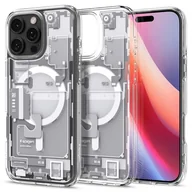 Etui i futerały do telefonów - Spigen Etui na telefon komórkowy iPhone 16 Pro [Anti-Yellowing] Ultra Hybrid MagFit etui na telefon komórkowy, przezroczyste, cienkie, kompatybilne z MagSafe - Zero One White - miniaturka - grafika 1