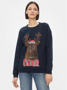 Vila Bluza 14090224 Granatowy Relaxed Fit - Bluzy damskie - miniaturka - grafika 1