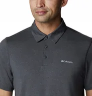 Koszulki męskie - Koszulka polo Columbia TECH TRAIL Polo - Shark Heather xxl - miniaturka - grafika 1