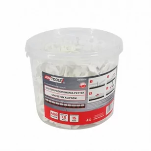 AWTOOLS SYSTEM POZIOMOWANIA PŁYTEK 7mm-15mm / 400szt. (KLIPS 1,0mm) - Inne urządzenia pomiarowe - miniaturka - grafika 1