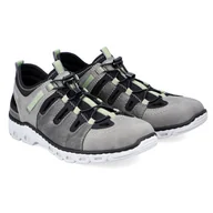 Półbuty męskie - Półbuty męskie Rieker 14508-40 GREY 41 - miniaturka - grafika 1