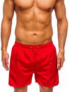 Kąpielówki męskie - Czerwone krótkie spodenki kąpielowe męskie Denley YW07002 - miniaturka - grafika 1