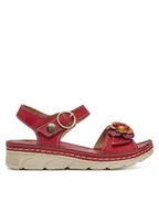 Sandały damskie - Laura Vita Sandały Dorry 03 Czerwony - miniaturka - grafika 1