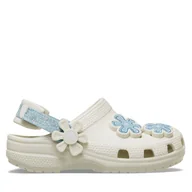 Buty dla dziewczynek - Klapki Crocs Clsc Dnm Flwr Adj BackstrapCgT 212512 Szary - miniaturka - grafika 1
