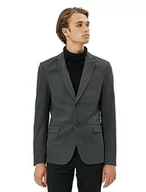 Kurtki męskie - Koton Męska kurtka z podwójną kieszenią na guziki, Anthracite (931), 56 - miniaturka - grafika 1