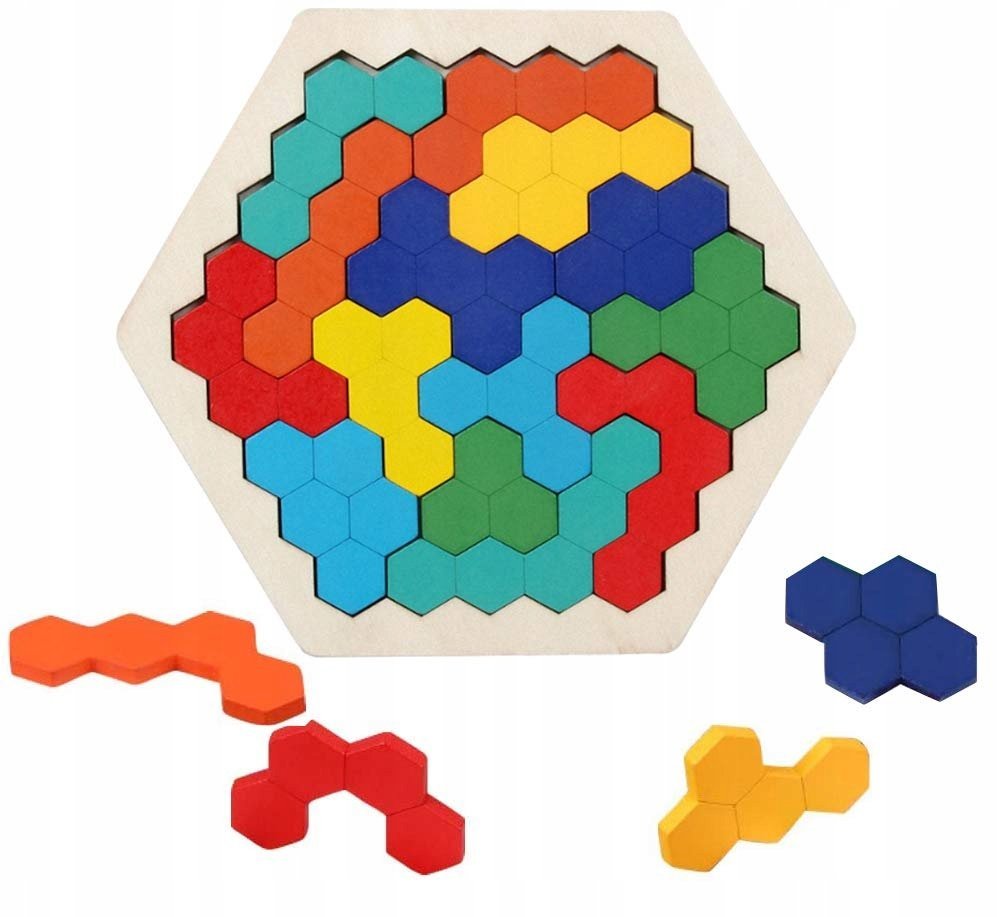EACHHAHA Drewniane Puzzle Montessori Dla Dzieci Nauka Kreatywność Logika