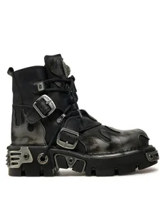 NEW ROCK Glany M-288-S2 Czarny - Glany damskie - miniaturka - grafika 1