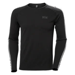 Męska Bluzka termoaktywna HELLY HANSEN LIFA ACTIVE STRIPE CREW 49412_990 – Czarny - Koszulki sportowe męskie - miniaturka - grafika 1