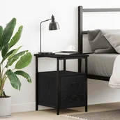 Szafki nocne - vidaXL Szafka nocna, czarny dąb, 34x35,5x50cm, materiał drewnopochodny - miniaturka - grafika 1