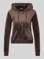 Bluzy damskie - Bluza rozpinana z wyhaftowanym logo model ‘ROBERTSON’ - miniaturka - grafika 1