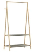 Wieszaki i stojaki - Wieszak na ubrania stojący z materiałowymi półkami 96cm E5-A40 - miniaturka - grafika 1