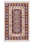 Dywany - Dywan Kilim 120 x 180 cm śliwka romby - miniaturka - grafika 1
