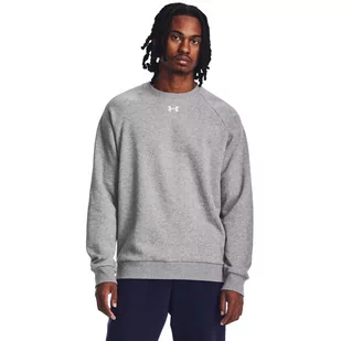 Męska bluza dresowa nierozpinana bez kaptura Under Armour UA Rival Fleece Crew - szara - UNDER ARMOUR - Bluzy sportowe męskie - miniaturka - grafika 1