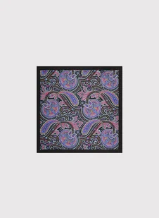 Czarna poszetka w paisley - Dodatki do ubrań - miniaturka - grafika 1