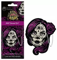 Zapachy samochodowe - VIOLET DIAMOND GIRL Zawieszka zapachowa do auta AROMA Car Dia De Los Muertos - miniaturka - grafika 1