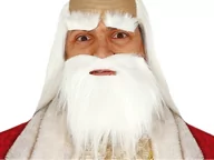 Dodatki do strojów karnawałowych - BRODA MIKOŁAJA BIAŁA 20cm - miniaturka - grafika 1