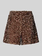 Spodenki damskie - Szorty o kroju regular fit z cekinowym obszyciem model ‘CONFIDENCE’ - miniaturka - grafika 1