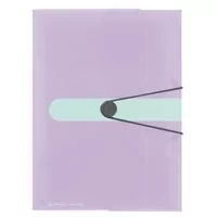 Herlitz  Teczka A4 z gumką PP, transparentna, pastel lila - Artykuły biurowe - miniaturka - grafika 1