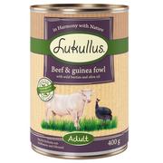 Mokra karma dla psów - Lukullus Natural bez zbóż 6 x 400 g  - Wołowina i perliczka| Dostawa i zwrot GRATIS od 99 zł - miniaturka - grafika 1