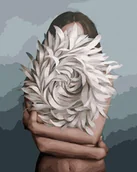 Malowanie po numerach - Malowanie Po Numerach 40X50 Dziewczyna z białymi piwoniami - miniaturka - grafika 1