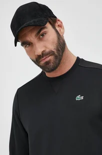 Lacoste bluza SH9604 męska kolor czarny gładka - Bluzy męskie - miniaturka - grafika 1