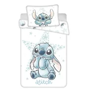 Pościel dla dzieci - Pościel bawełniana 100x135 Lilo i Stitch biała niebieska poszewka 40x60 - miniaturka - grafika 1