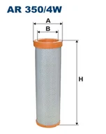Filtry powietrza - Filtron Filtr powietrza wtórnego AR 350/4W AR 350/4W - miniaturka - grafika 1