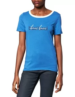 Koszulki i topy damskie - Naf Naf Damska koszulka Baci Mc z krótkim rękawem, Aventure-niebieski, XL - grafika 1