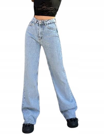 DAMSKIE NIEBIESKIE SPODNIE JEANSOWE CASUAL W38 ŁRV