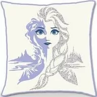 Kołdry i poduszki dla dzieci - KIDS EUROSWAN Poduszka z brokatem Frozen 45x45cm WD20728 - miniaturka - grafika 1
