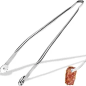 Szczypce do grilla - Szczypce do grilla 1 szt., obrotowe szczypce do kiełbas ze stali nierdzewnej z rolkami, akcesoria do grilla (30 cm) - miniaturka - grafika 1