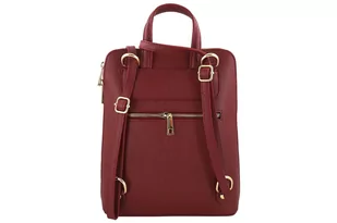 Plecak skórzany / listonoszka - Casual 2w1 - Szary jasny - Torebki damskie - miniaturka - grafika 3