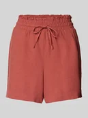 Spodenki damskie - Szorty o luźnym kroju z mieszanki wiskozy i lnu model ‘MYMILO’ - miniaturka - grafika 1