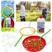Bańki mydlane - DUŻY ZESTAW do robienia baniek mydlanych z drzewkiem i obręczą dla dzieci + płyn 500 ml - miniaturka - grafika 1