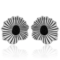 Kolczyki - Srebrne kolczyki kwiatki noc kairu sztyfty pr. 925 - miniaturka - grafika 1