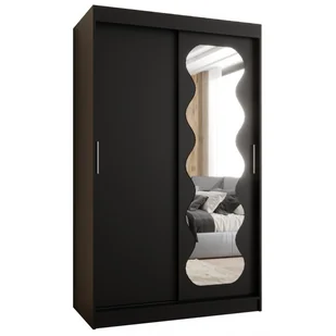 Szafa przesuwna garderoba z lustrem do salonu SPOTI 120 artisan, biały, czarny, kaszmir, sonoma - Szafy - miniaturka - grafika 1