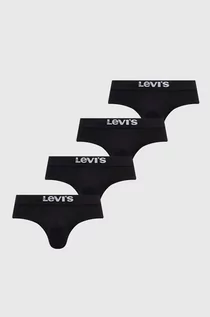 Majtki męskie - Levi's slipy 4-pack męskie kolor czarny - grafika 1